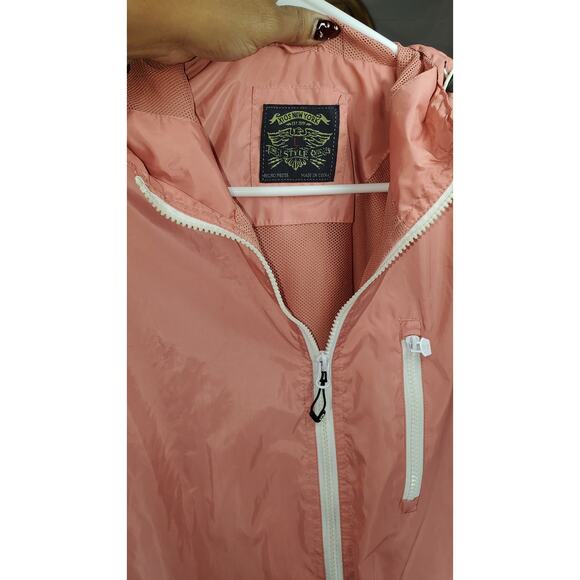 Kios New York Women’s Pink Hooded Windbreaker Jacket Size Large Waterproof - Picture 6 of 6